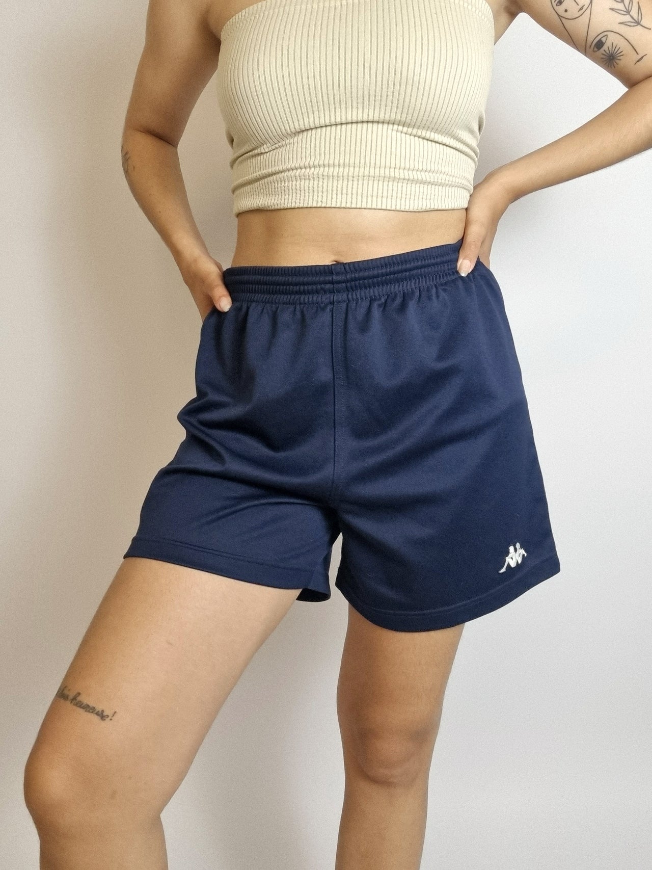 Short vintage bleu foncé Kappa