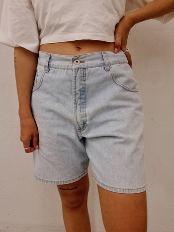 Short en jeans vintage bleu clair M