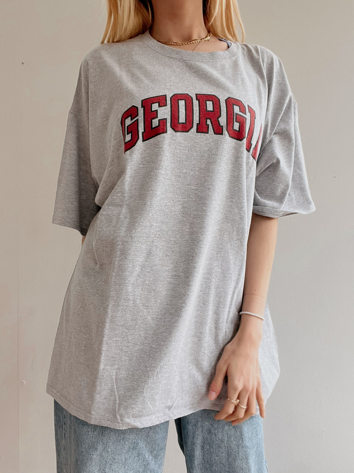 Champion XXL hellgraues Vintage-T-Shirt