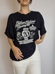 T-shirt vintage noir Biker XL