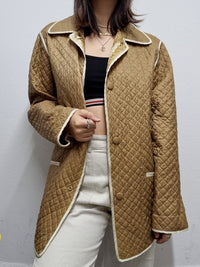 White and blue jacket with orange collar Adidas XL