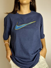 T-shirt vintage bleu foncé Nike XL