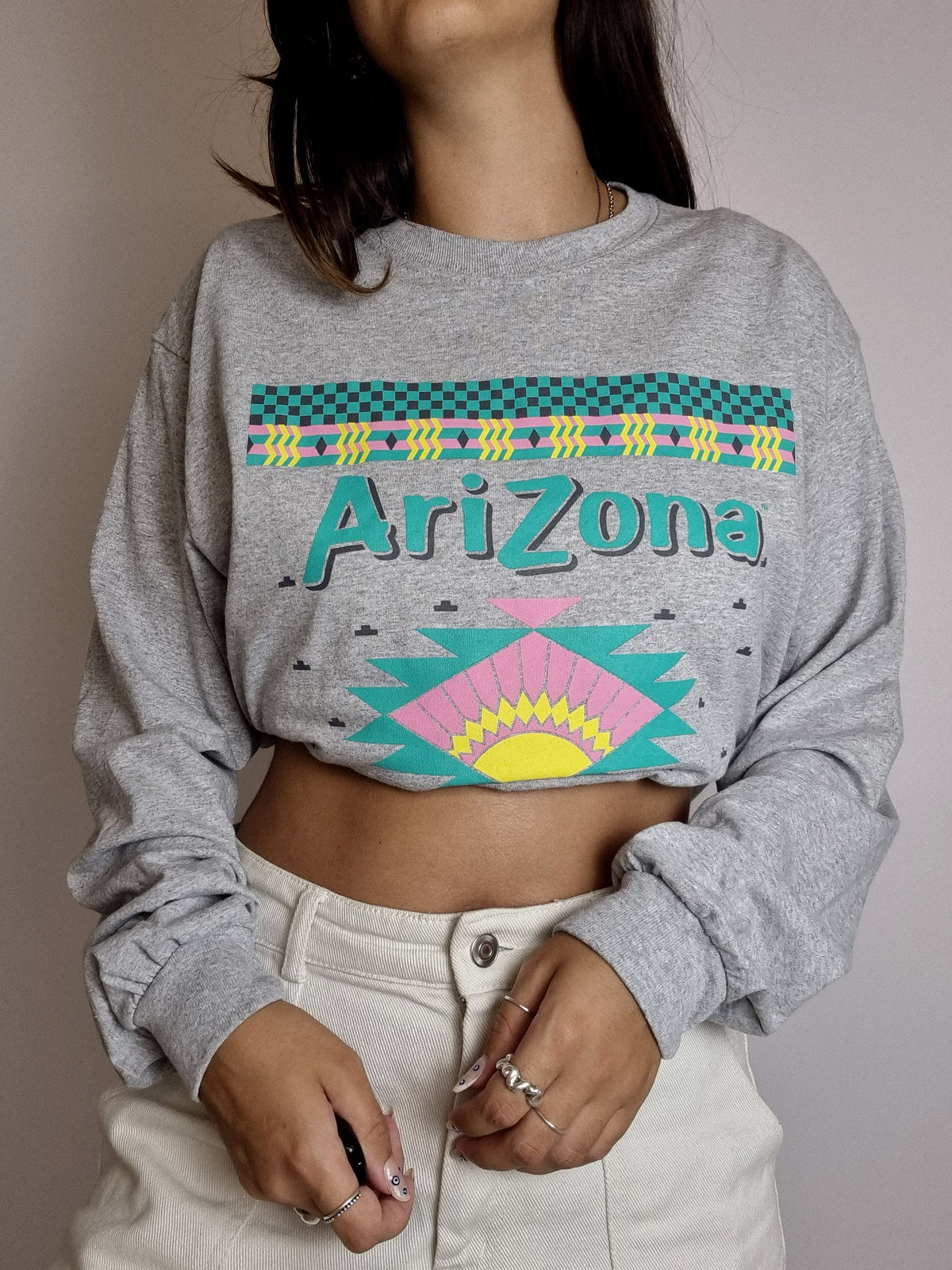 Vintage grauer Arizona-Pullover