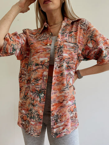 Chemise vintage 80’s 90’s orange