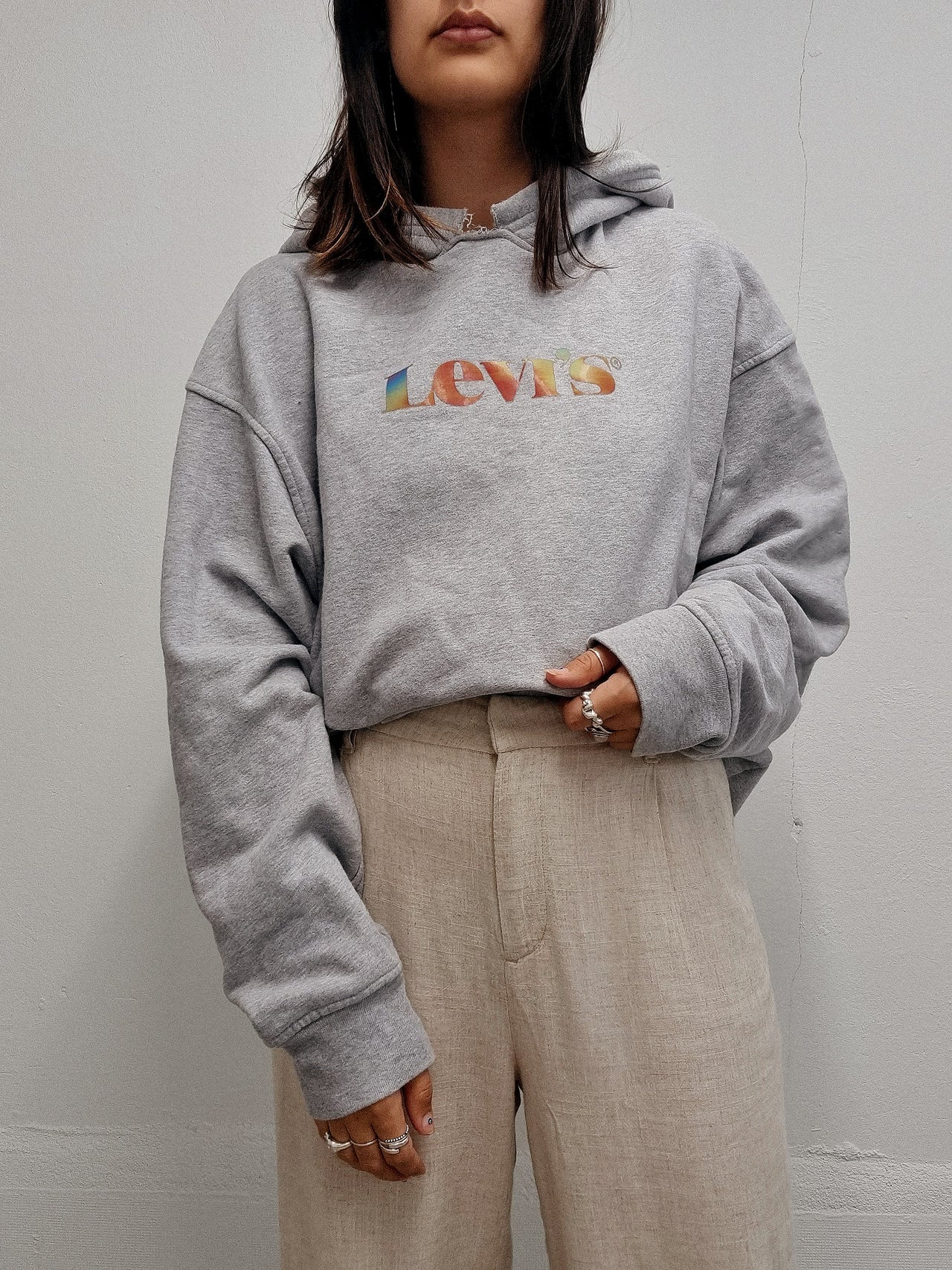 Pull vintage gris Clair Levi’s M