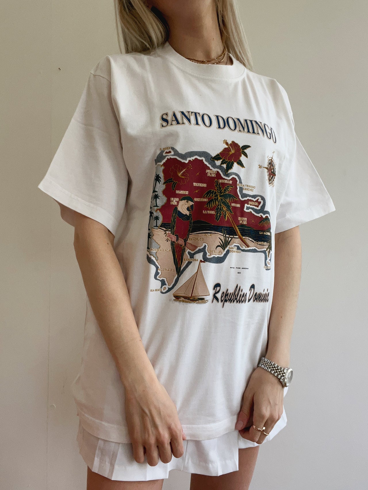 T-shirt vintage américain blanc XL