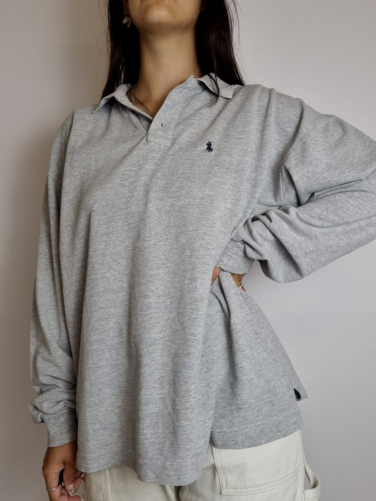 Polo Ralph Lauren gris clair L