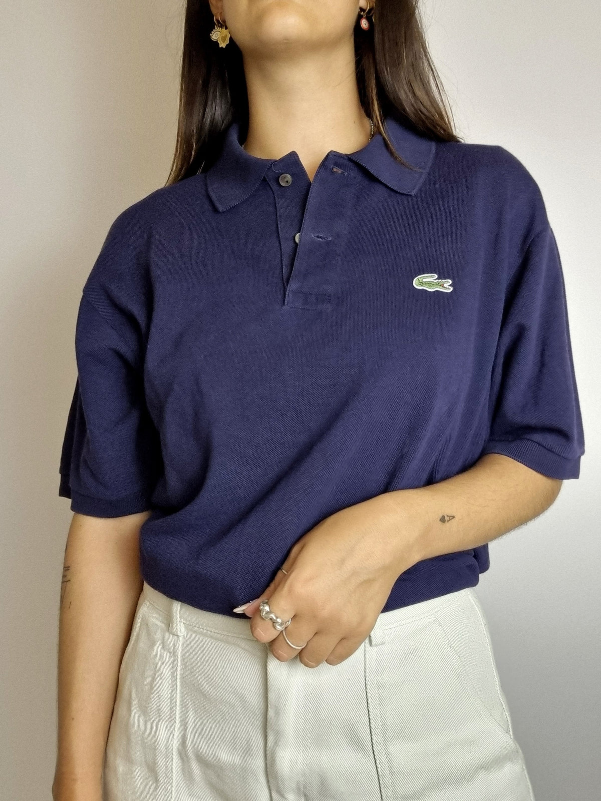 Polo Lacoste bleu foncé M