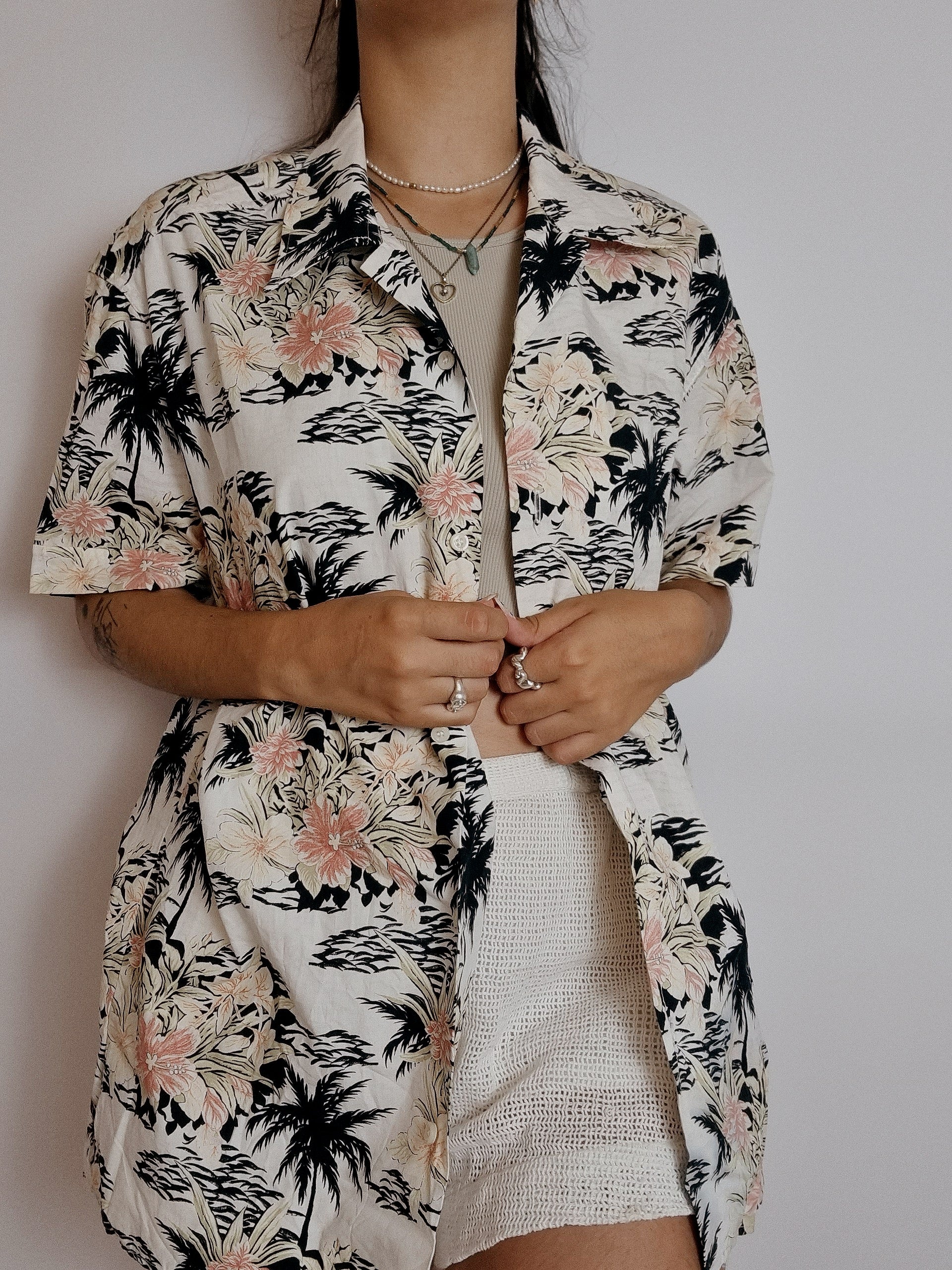 Vintage Hawaiihemd beige L