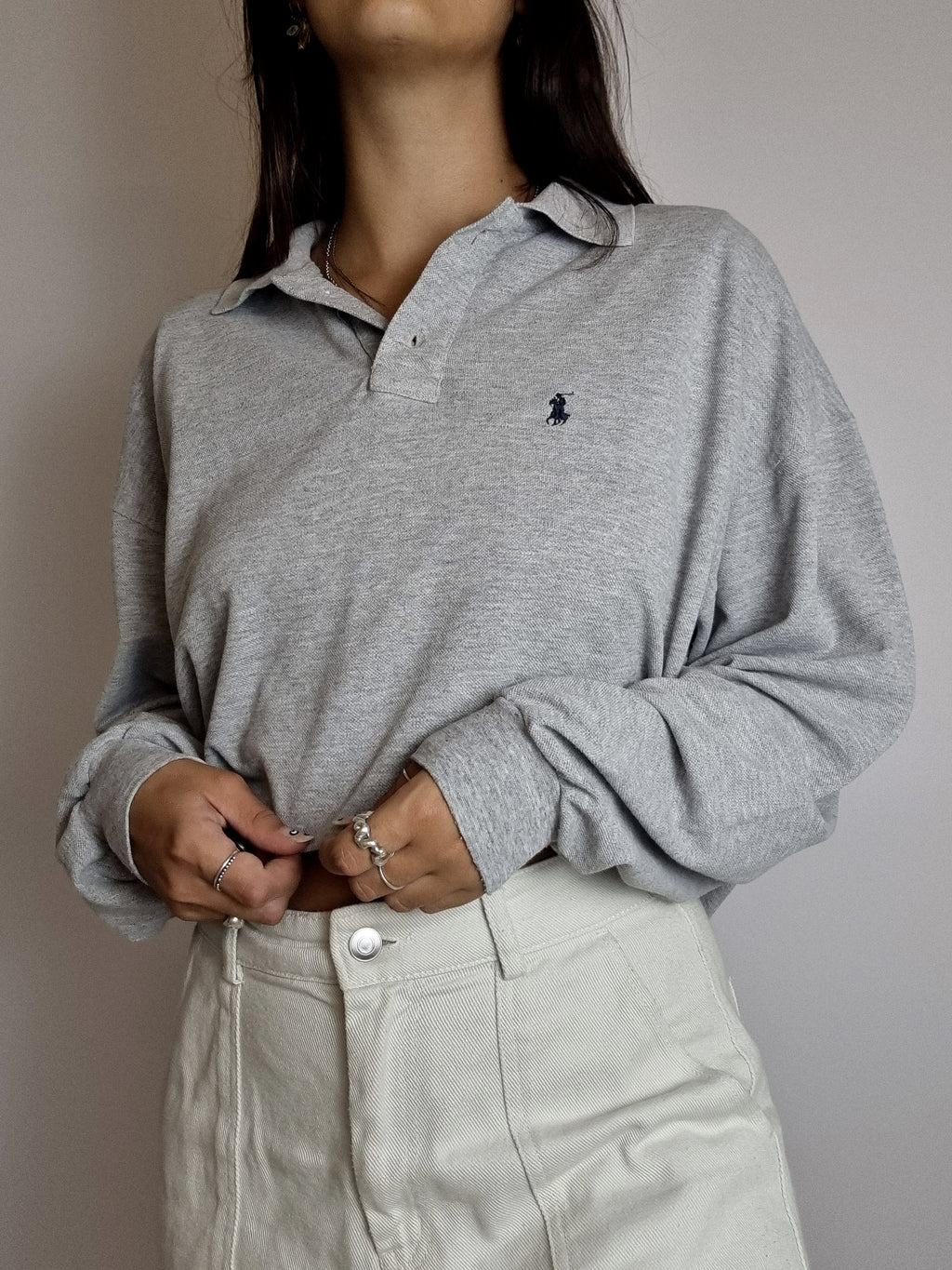 Polo Ralph Lauren gris clair L