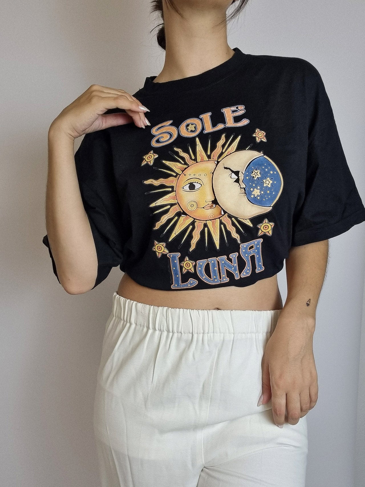 T-shirt vintage noir Sole L