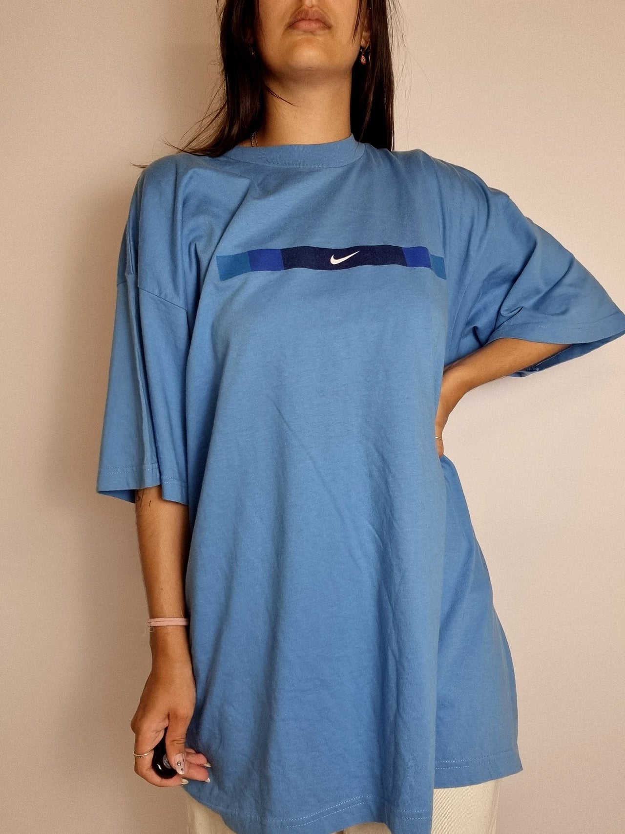 T-shirt vintage bleu Nike XL