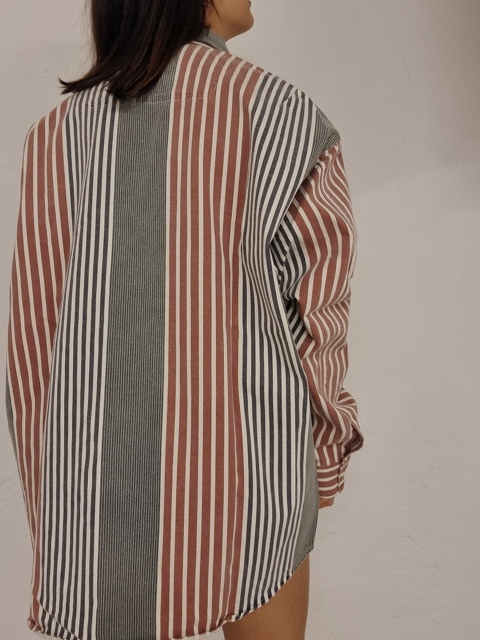 Chemise vintage en jeans gris / rouge  Marlboro M