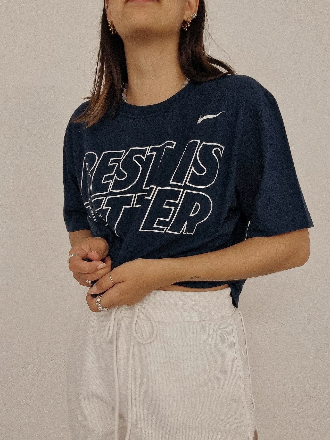 T-shirt vintage bleu marine Nike M