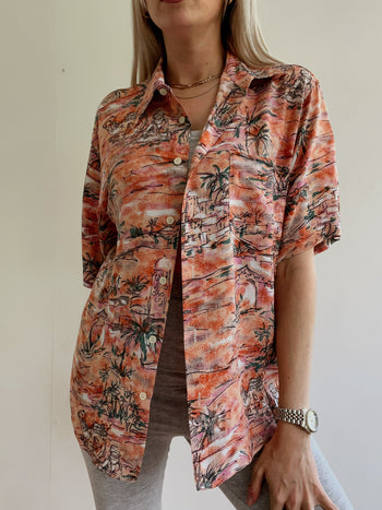 Chemise vintage 80’s 90’s orange