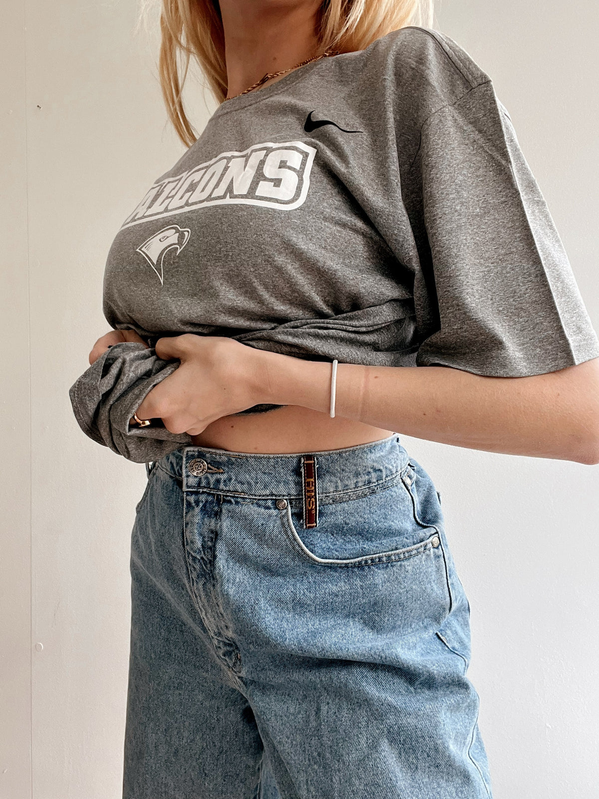 Vintage hellgraues Nike XL T-Shirt