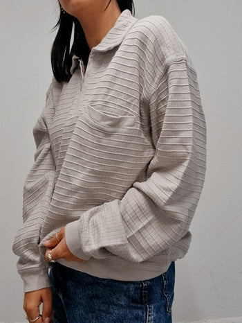 Polo vintage gris Clair M