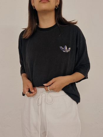 T-shirt vintage noir Adidas XL