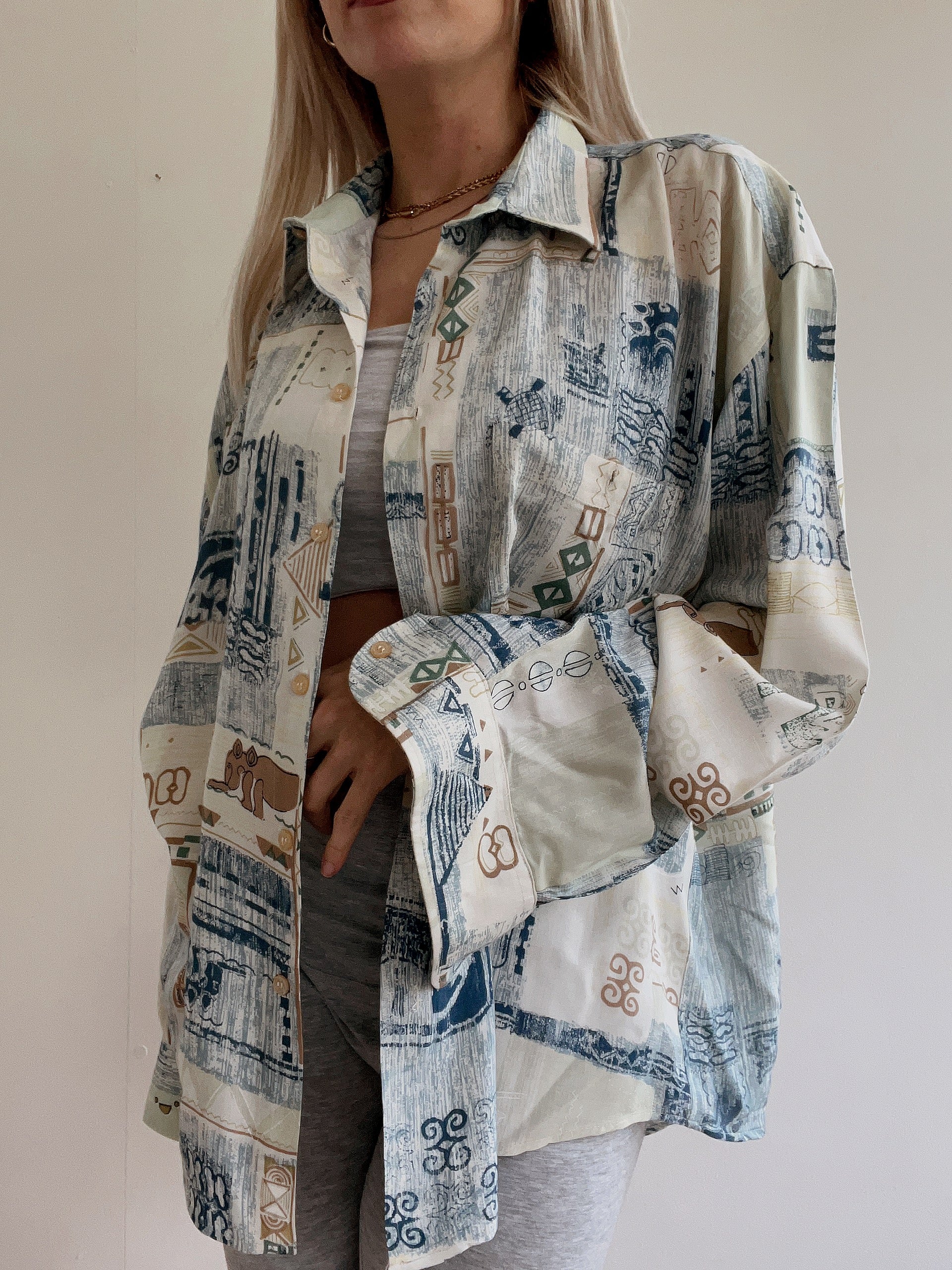 Chemise vintage 80’s 90’s bleue