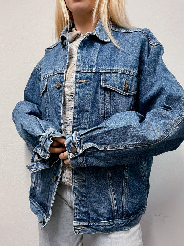 Veste en jeans vintage bleue  XL