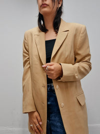 Veste blazer vintage d’été beige M/L