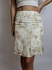 Purple/Pink/Yellow Floral Skirt S