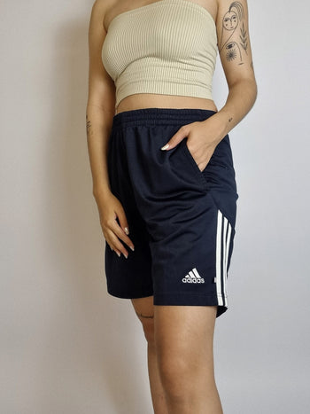 Short vintage bleu foncé Adidas M