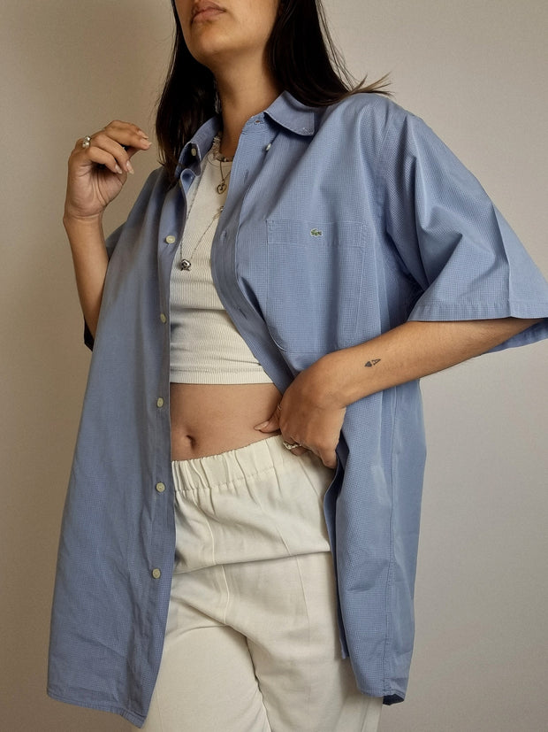 Chemise vintage bleue Lacoste L