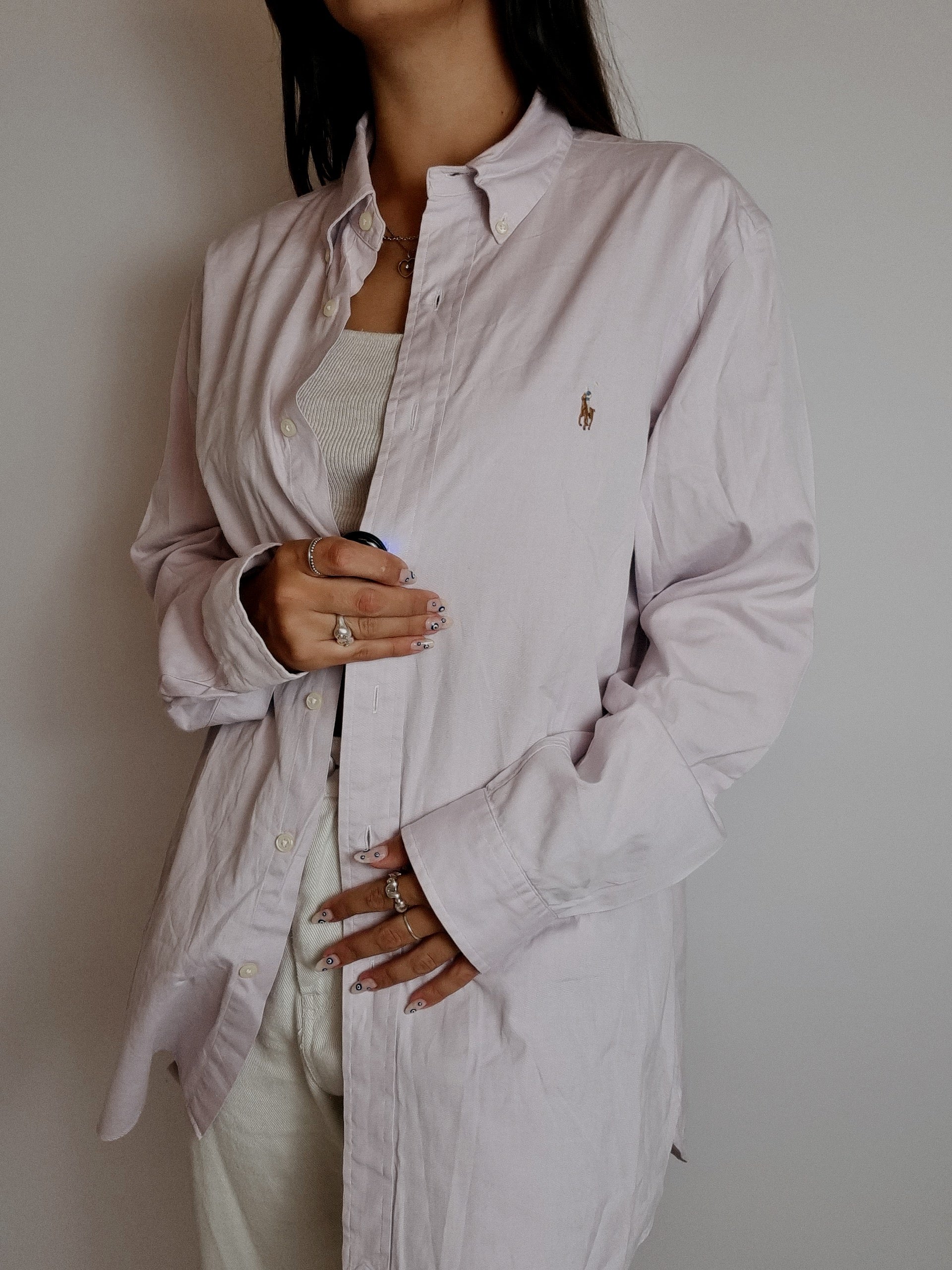 Chemise vintage rose clair Ralph Lauren M