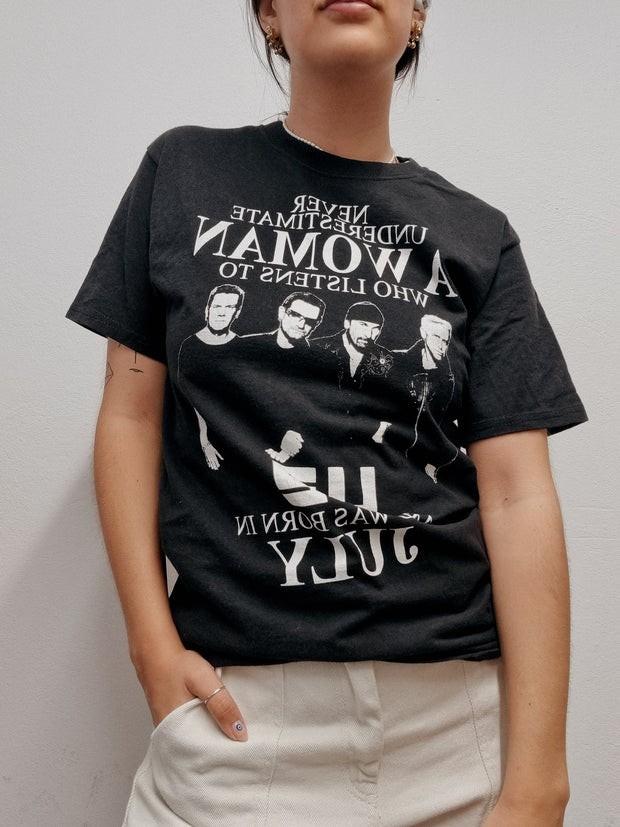 Vintage U2 T-Shirt schwarz S