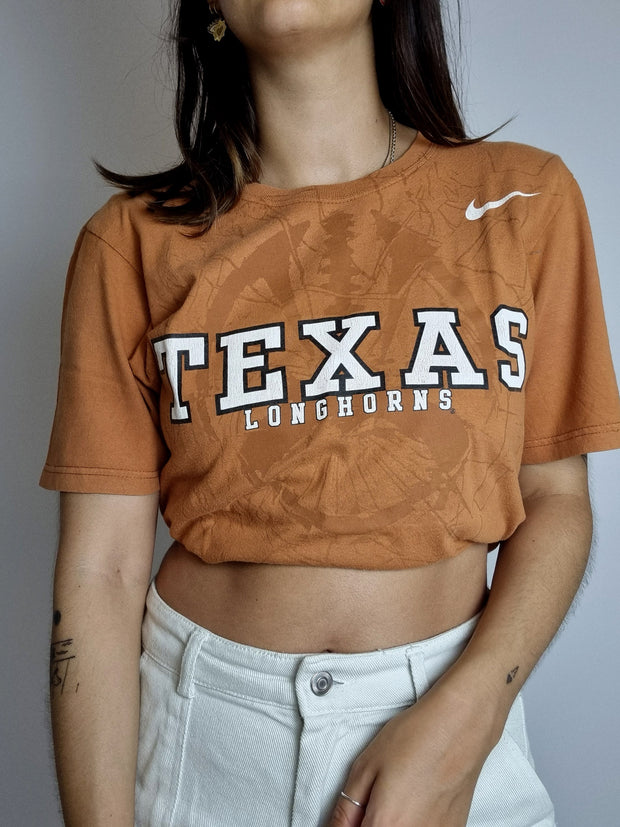 T-shirt vintage américain orange Texas Nike S