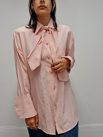 Chemise vintage rose clair M/L