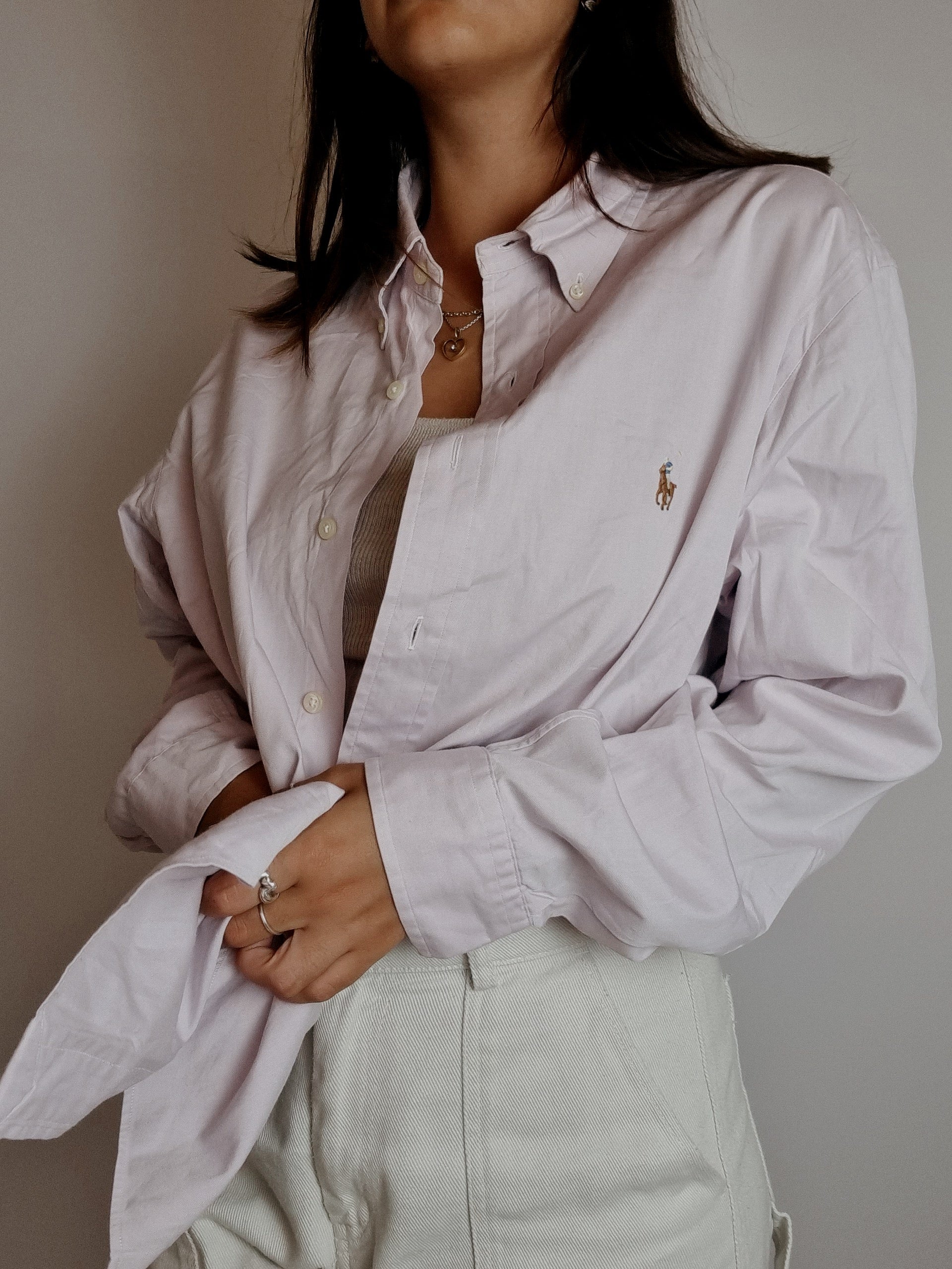 Chemise vintage rose clair Ralph Lauren M