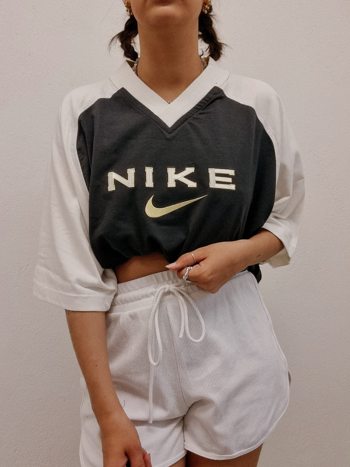 Graues Vintage-T-Shirt von Nike XL