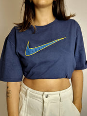 T-shirt vintage bleu foncé Nike XL