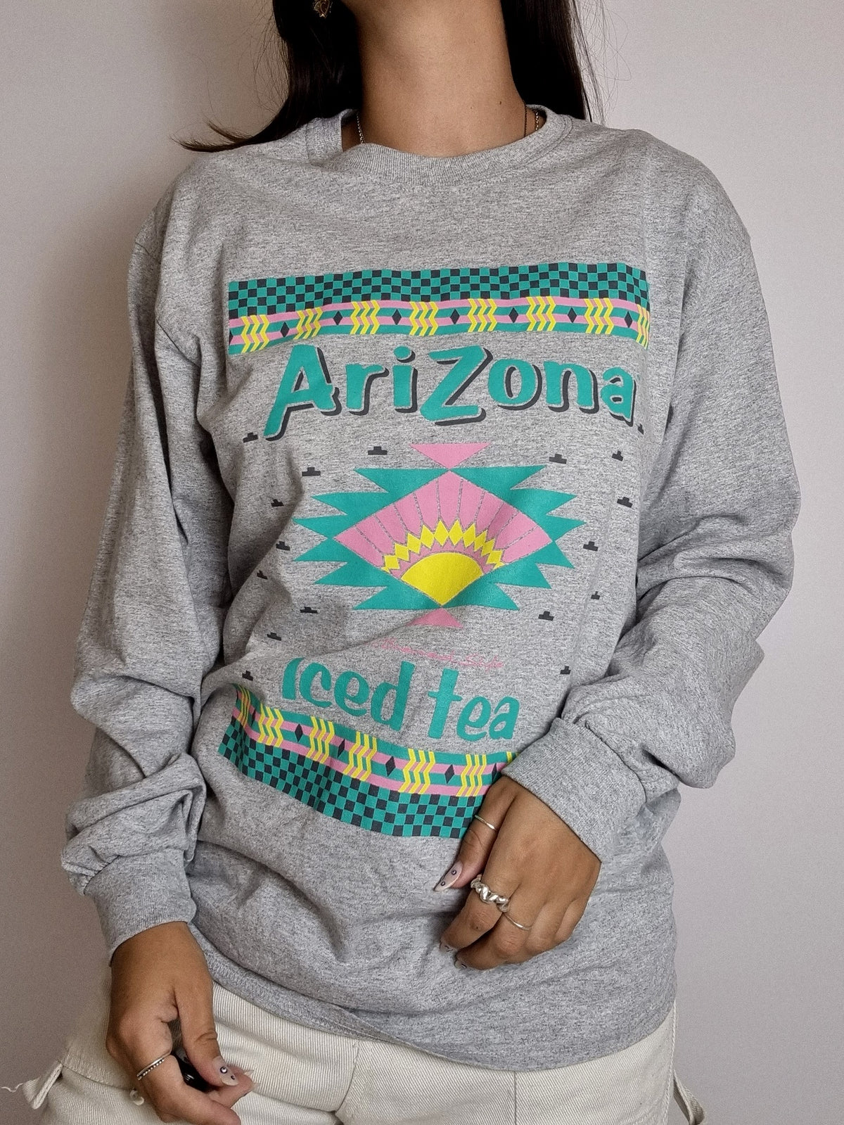 Vintage grauer Arizona-Pullover