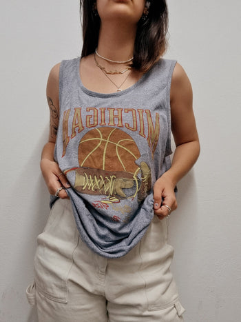 Vintage lila Tanktop Michigan XL