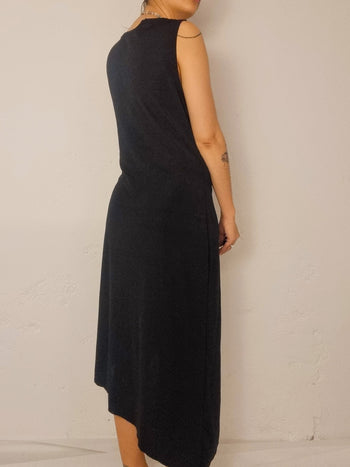 Black vintage dress L