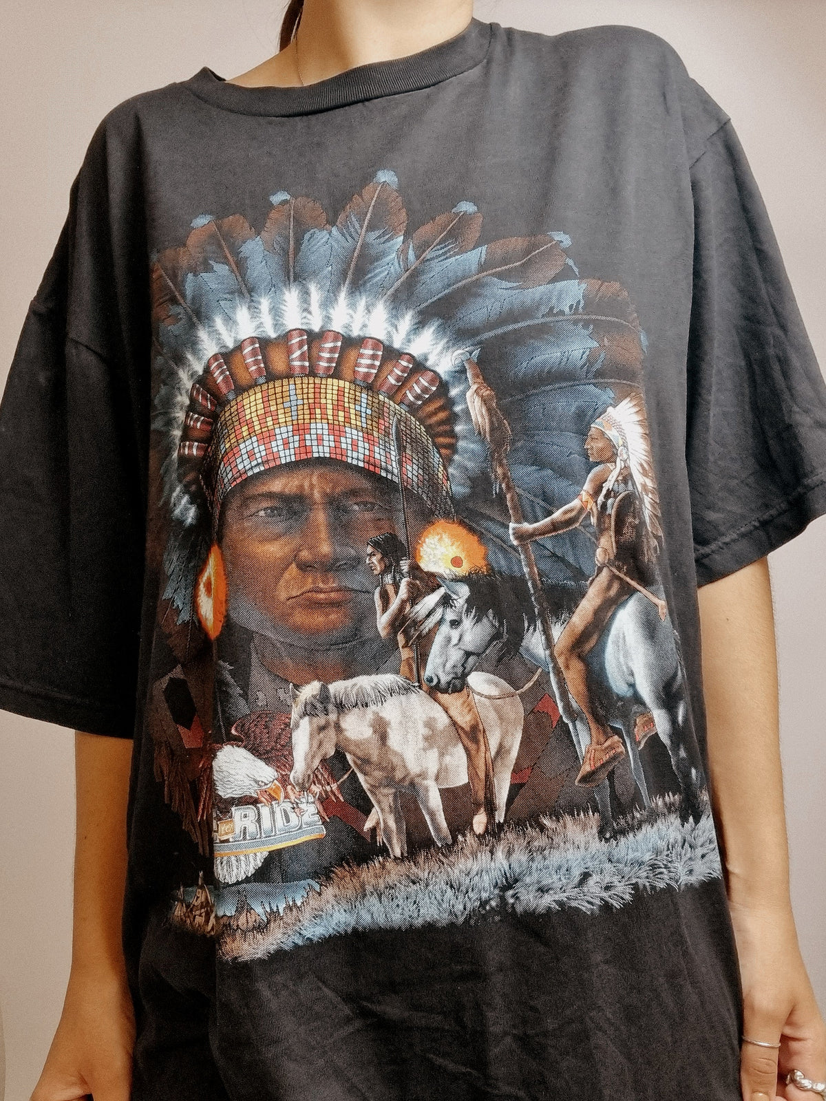 Vintage Heavy-Metal-Print-T-Shirt XL