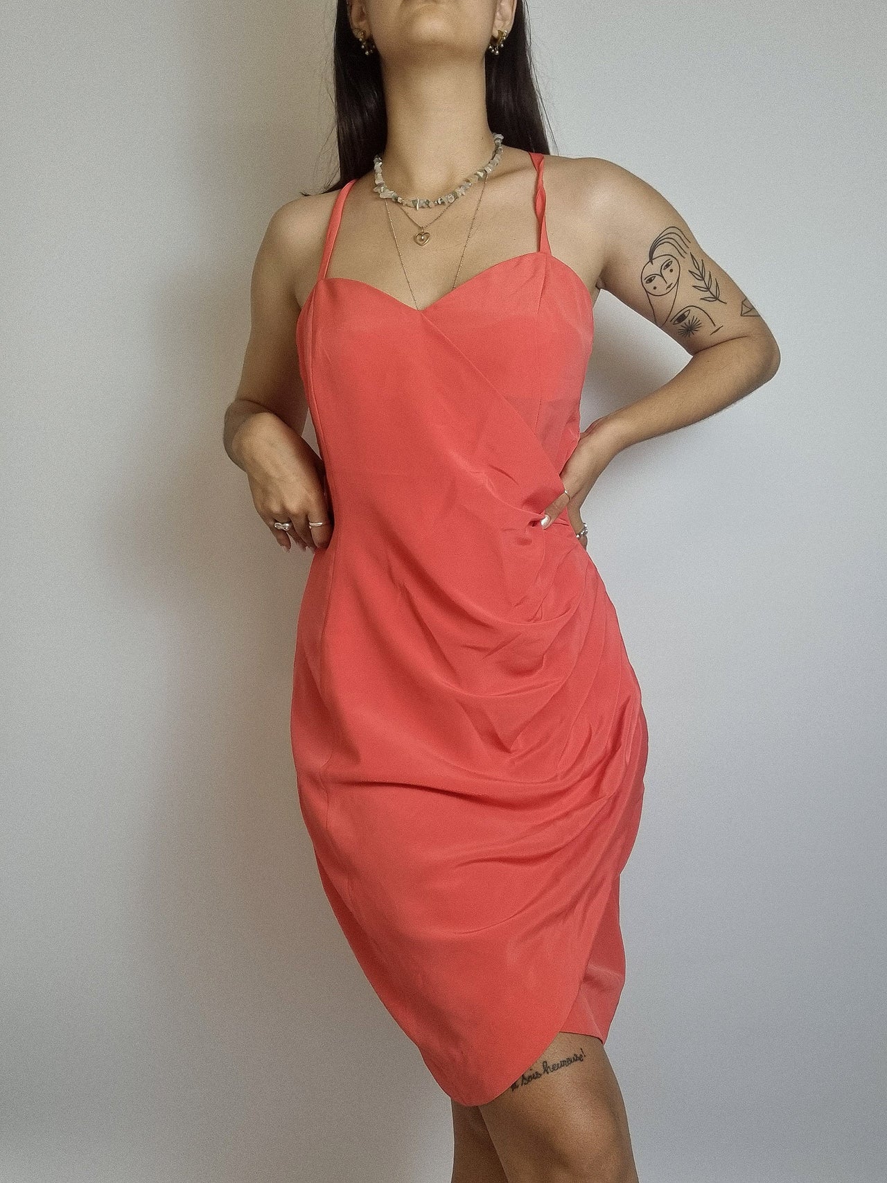 Coral vintage dress