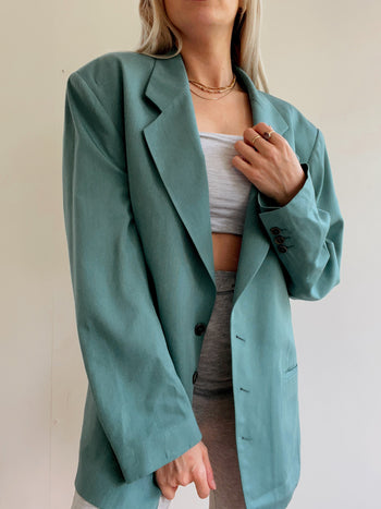 Veste blazer vintage verte L/XL