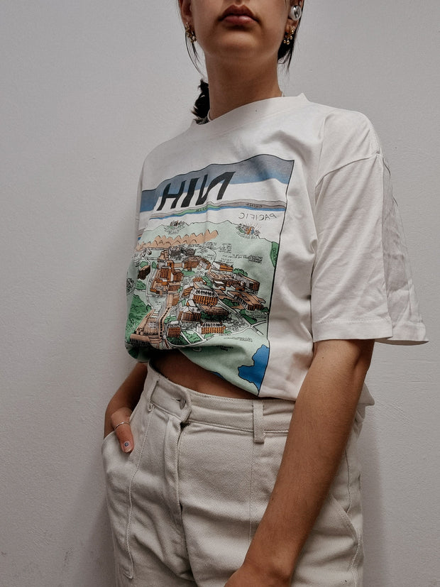 T-shirt vintage blanc L