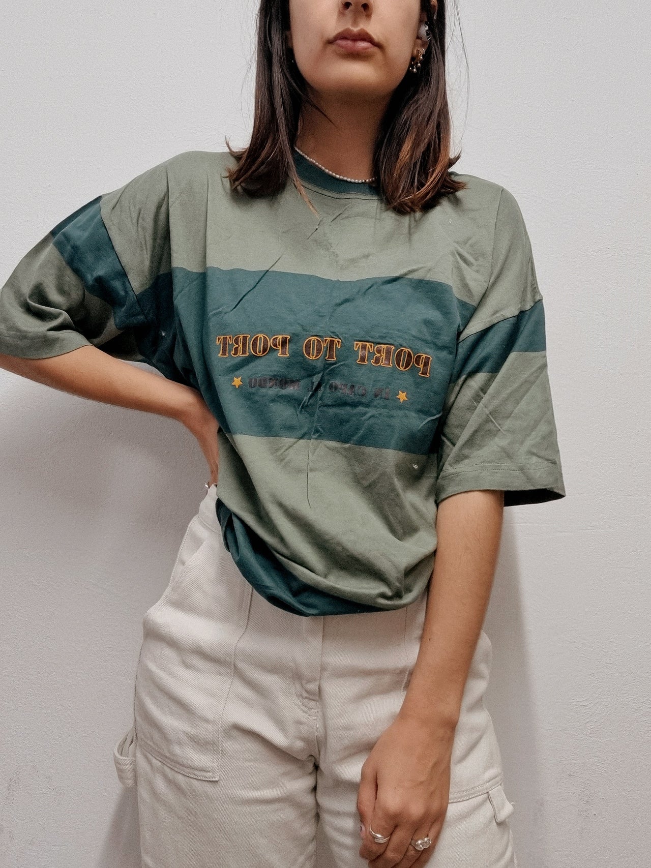 T-shirt vintage vert foncé  M