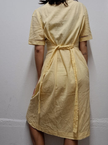 Yellow vintage dress M