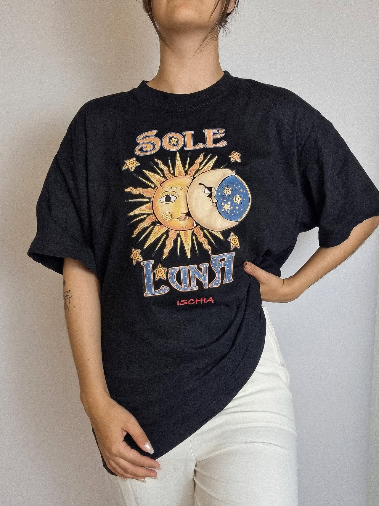 T-shirt vintage noir Sole L