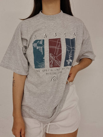 T-shirt vintage gris Clair L