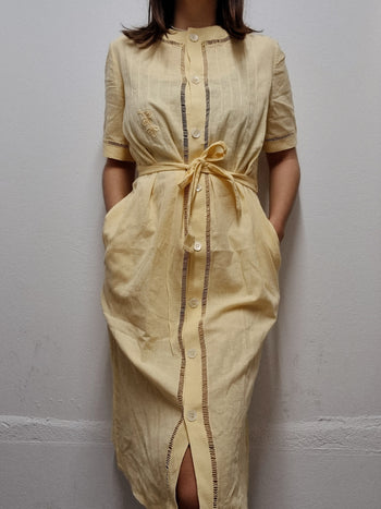 Yellow vintage dress M