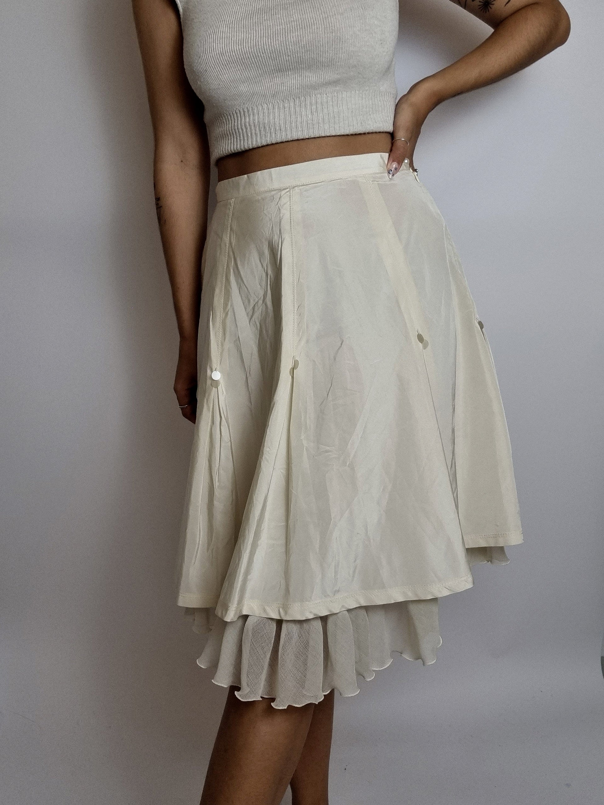 Cremefarbener Vintage-Rock S
