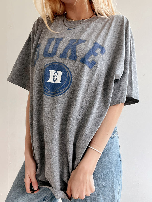 T-shirt vintage gris clair Nike Duke XL