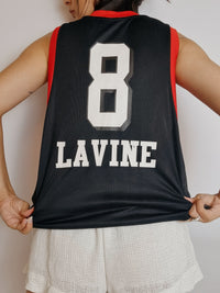 Schwarz-rotes NBA XL-Basketballtrikot der Chicago Bulls